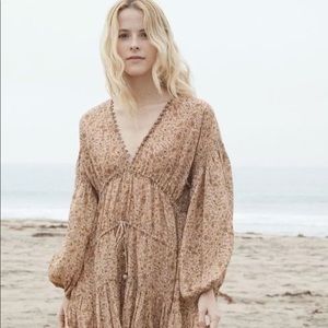 DOEN Grasse Jaipur Mustard Floral Dress XS